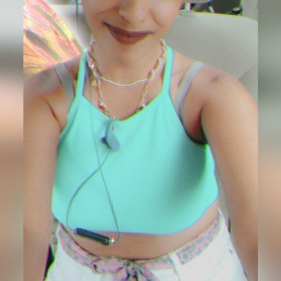 COPY -blue crop Top - Picture 8 of 11